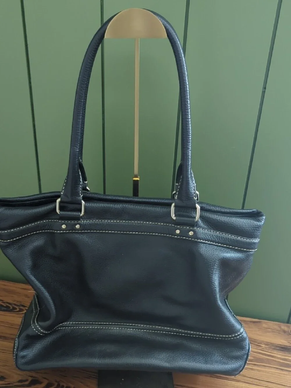 Kate Spade Classic Black Leather Tote Bag
